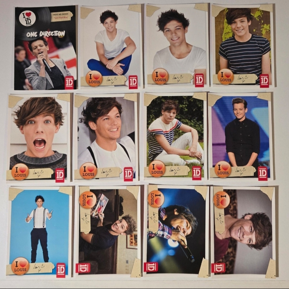 One Direction Louis Tomlinson Trading Card Set